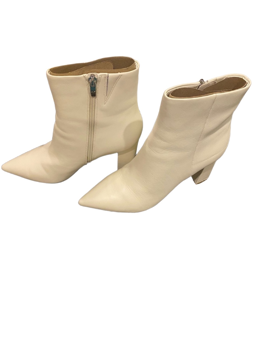 Marc Fisher Cream Ankle Boots